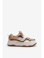 Dámské tenisky na platformě hnědé Etnaria