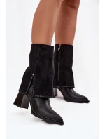 Kožené dámské kotníkové boty na sloupku s ohnutým lýkem vyhřívané Maciejka K7206-01 Černé Kožené dámské kotníkové boty na sloupku s ohnutým lýkem vyhřívané Maciejka K7206-01 Černé