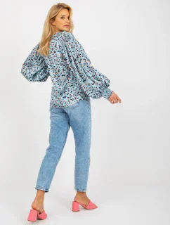 Dámská košile LK KS 509017 2.78 černá a modrá - FPrice