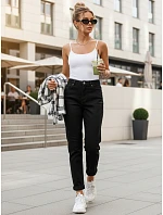 Dámské džíny mom fit s vysokým pasem černé FashionStreet UY2954