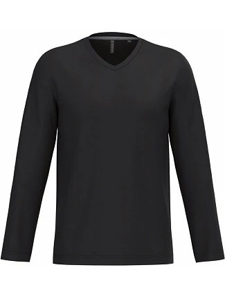 Kariban K 358 Pánské tričko do V s dl. rukávem 20.K358 black Kariban K 358 Pánské tričko do V s dl. rukávem 20.K358 black