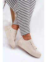 Dámské Textilní Tenisky Big Star RR274407 Béžové