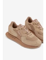 Kožené Sneakersy Pánské Big Star OO174298 Hi-Poly System Béžové