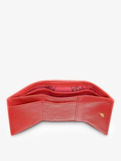 Dámská malá peněženka z přírodní kůže se zvířecím vzorem Nobo červená