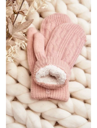 Teplé dámské rukavice na jeden prst, růžové Teplé dámské rukavice na jeden prst, růžové