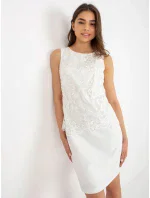 Dámské šaty 059-1.29 krémové -FPrice Dámské šaty 059-1.29 krémové -FPrice