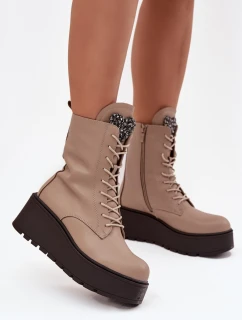 Boty na široké podrážce model 219269 Step in style