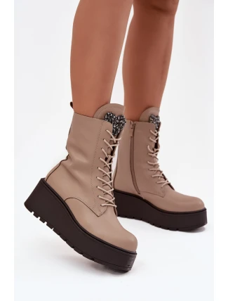 Boty na široké podrážce  model 219269 Step in style