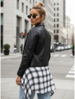 Dámská kožená bunda ramones černá FashionStreet TY5538