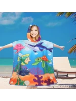 PončoBavlněné světové dětské plážové pončo s kapucí 60x60