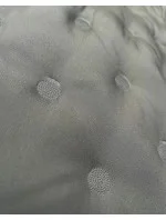 Šedozelená dlouhá dámská mikina se stojáčkem a kapucí LHD (AMG-178)