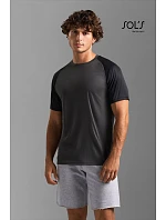 SOL'S Vortex Pánské raglánové sportovní tričko 25.4787 black/charcoal grey SOL'S Vortex Pánské raglánové sportovní tričko 25.4787 black/charcoal grey