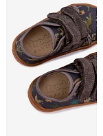 Dětské barefoot pantofle Dinozaury Froddo Canvas G1700440-31 šedé Dětské barefoot pantofle Dinozaury Froddo Canvas G1700440-31 šedé