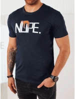 Pánské tmavě modré tričko s potiskem FashionStreet RX5358