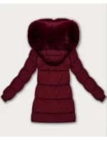 Dámská zimní péřová bunda ve vínové bordó barvě J Style (16M9275-06)