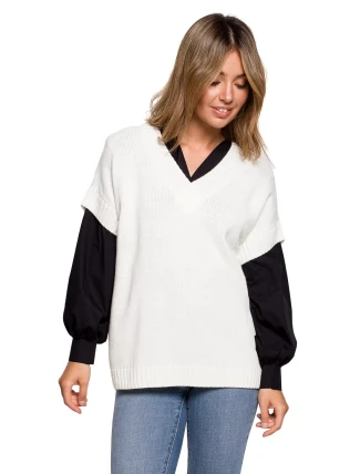 Dámská vesta BK076 ecru - BEwear Dámská vesta BK076 ecru - BEwear