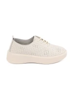 Praktické dámské Jasnobeżowy  polobotky platforma