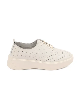 Praktické dámské Jasnobeżowy  polobotky platforma