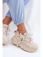Kožené dámské tenisky GOE TT2N4012 Béžové