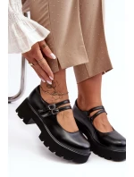 Dámské polobotky na nízkém podpatku černé Saviwa