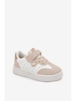 Sportovní Boty Sneakers Dívčí Na Suchý Zip Béžové Zarina