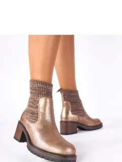 Boty na podpatku M-789 zlaté - Solea
