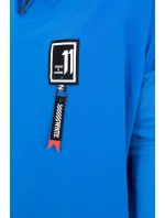 Oversize halenka s asymetrickými boky chrpově modrá