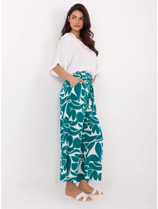 Kalhoty D73771M62237F tmavě zelené