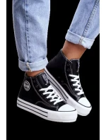 Dámské vysoké tenisky Big Star - černé