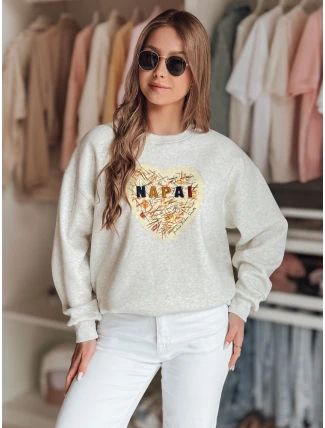 Dámská oversize mikina se srdcem SERDUCHOVA šedá FashionStreet BY1440