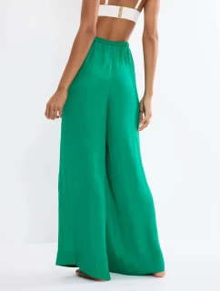 Summer Satin Trousers - GREEN - TRIUMPH GREEN - TRIUMPH