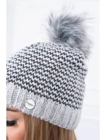 Čepice K179 světle šedá