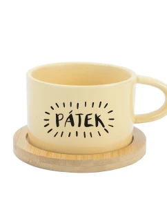 PÁTEK - žlutý hrníček makronka 200 ml