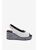 Kožené sandály na platformě S.Barski LR61-7010 bílé Kožené sandály na platformě S.Barski LR61-7010 bílé