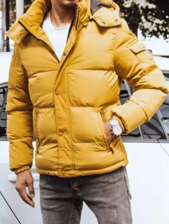 Pánská prošívaná zimní bunda žlutá FashionStreet TX4180