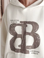 Dámská mikina oversize LITESSO ecru FashionStreet BY1414