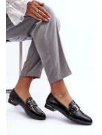 Dámské mokasíny s ozdobou černá Camilena