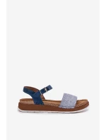Dámské Sandály S Pletením Na Pásku Modré Inblu GS000050
