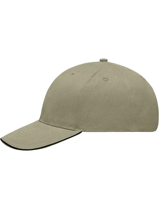 Daiber MB 6541 Lehce broušená 6 panelová sandwich kšiltovka 03.6541 beige/black Daiber MB 6541 Lehce broušená 6 panelová sandwich kšiltovka 03.6541 beige/black