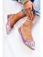 Dámské baleríny s cvočky fialove Kinley