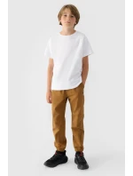 Chlapecké Kalhoty Jogger Casual Hladké 4F Khaki 4FJWMM00TTROM0812-43S
