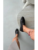 Dámské mokasíny s řasením čokoládové Sabley Dámské mokasíny s řasením čokoládové Sabley