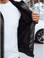 Pánská rozepínací zateplená tmavě šedá mikina FashionStreet BX5626 Pánská rozepínací zateplená tmavě šedá mikina FashionStreet BX5626