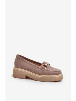 Zazoo 3429 Zamszové Dámské Mokasíny S Ozdobou Hnědé Zazoo 3429 Zamszové Dámské Mokasíny S Ozdobou Hnědé