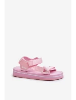 Dámské sandály na platformě Big Star NN274A533 růžové