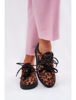 Nízké Sportovní Boty Dámské S Pantherem Hnědé Zelevelis