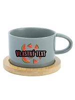 Personalizovaný keramický hrníček "MAKRONKA" s letním ovocem Personalizovaný keramický hrníček "MAKRONKA" s letním ovocem