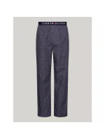 Pánské pyžamové kalhoty UM0UM02993 02E tm. modré s potiskem - Tommy Hilfiger