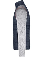 Daiber JN 742 Pánská pletená hybridní bunda 02.0742 light melange/anthracite melange