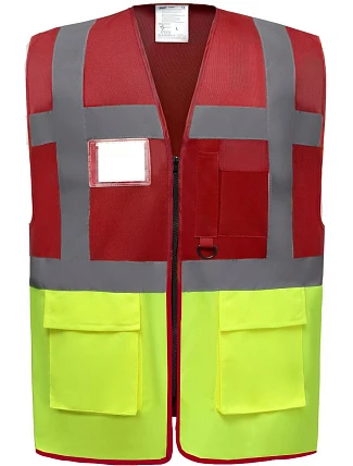 Yoko HVW 801 Hi-Vis multifunkční vesta 79.W801 red/hi vis yellow